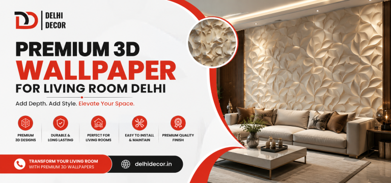 Premium 3D wallpaper for living room Delhi
